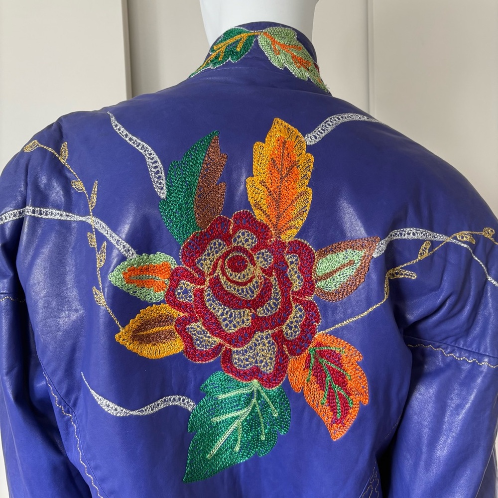 Danier Embroidered Leather Jacket - Picture 2 of 8